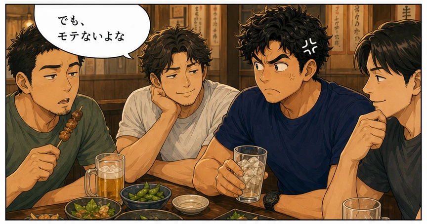 女性にはモテないと友人に突っ込まれる拓海