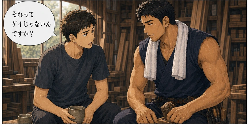 思いがけない返事に戸惑う男性
