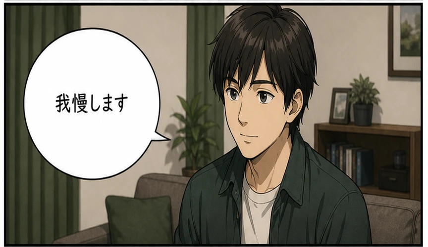 我慢すると答える陽太