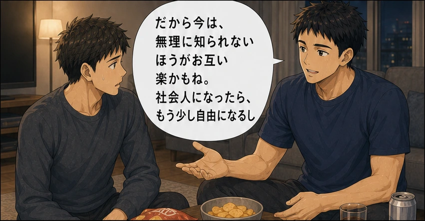 今は無理に知られないほうが楽かもしれないと話す晴斗